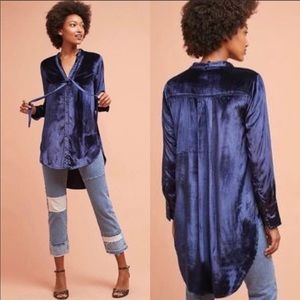 Maeve Anthropologie Velvet Tunic